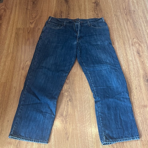 Eddie Bauer Other - Eddie Bauer Men's Dark Blue LINED Straight Leg Jeans